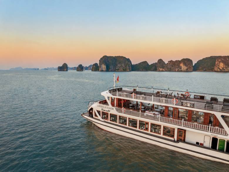 Ambassador Namaste under way in Halong Bay